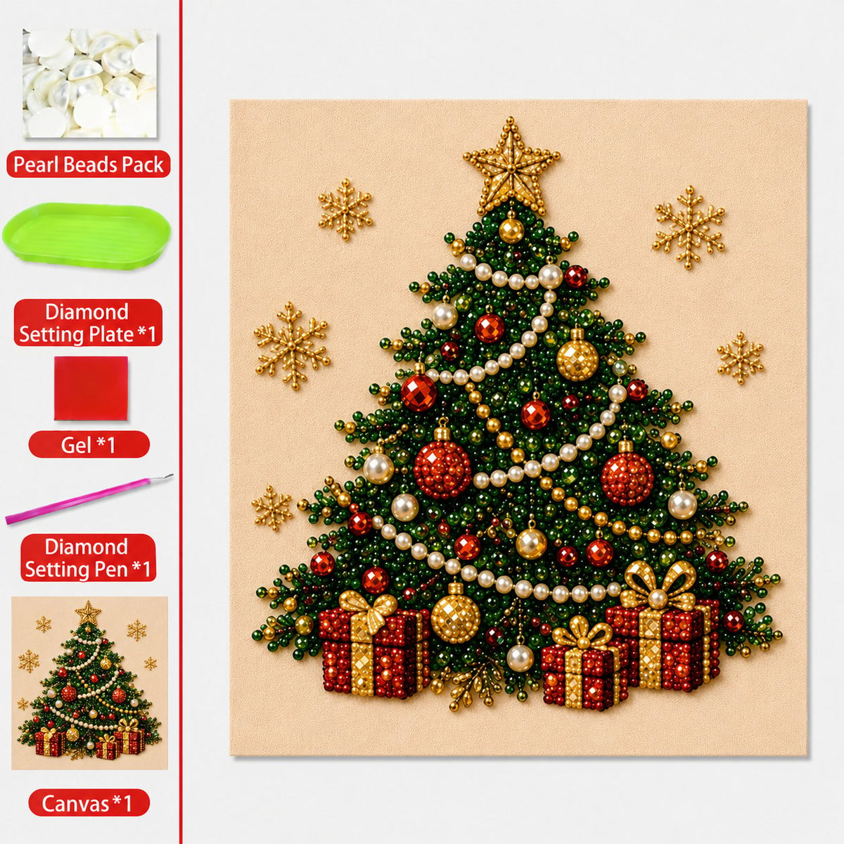 🔥Last Day 50% OFF🧘Relaxing & Beginner-Friendly - 🎨💎DIY Christmas Pearl Art Kit