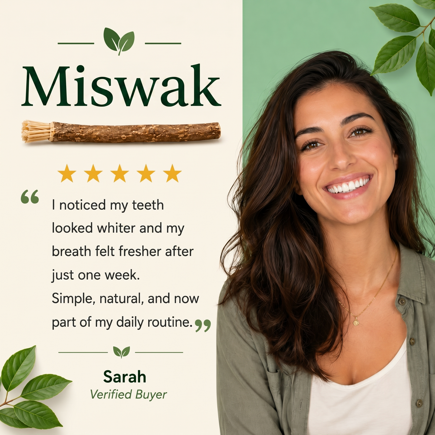 Natural Miswak Whitening Stick