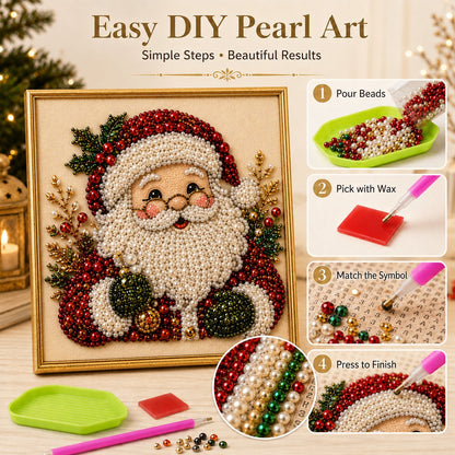 🔥Last Day 50% OFF🧘Relaxing & Beginner-Friendly - 🎨💎DIY Christmas Pearl Art Kit