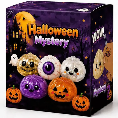 ⚡Hot Sales 49% OFF🔥Cute Halloween Scary Ghost Maruko Squeeze Toy Set | Portable Stress Relief Toys, Halloween Party Fillers & Holiday Gifts