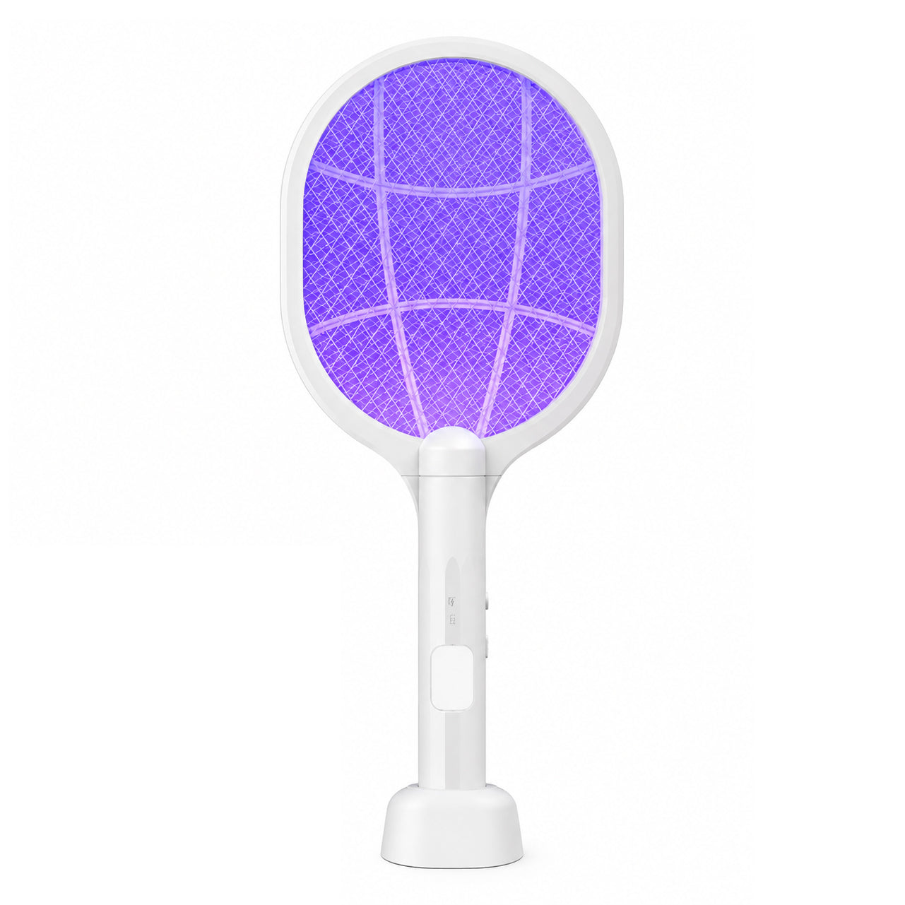 Moonlight White 8-LED Rechargeable Mosquito Swatter & Bug Zapper Lamp