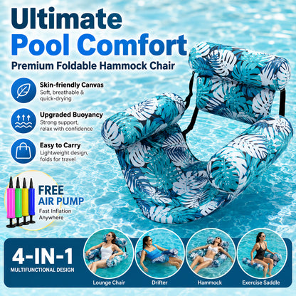 The Ultimate 4-in-1 Pool Float Chair (Free Pump Included)