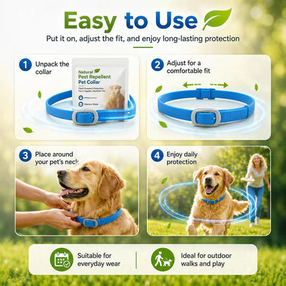 【🎁 BUY 2 GET 1 FREE】8-Month Natural Flea & Tick Collar 🌿 100% Plant-Based