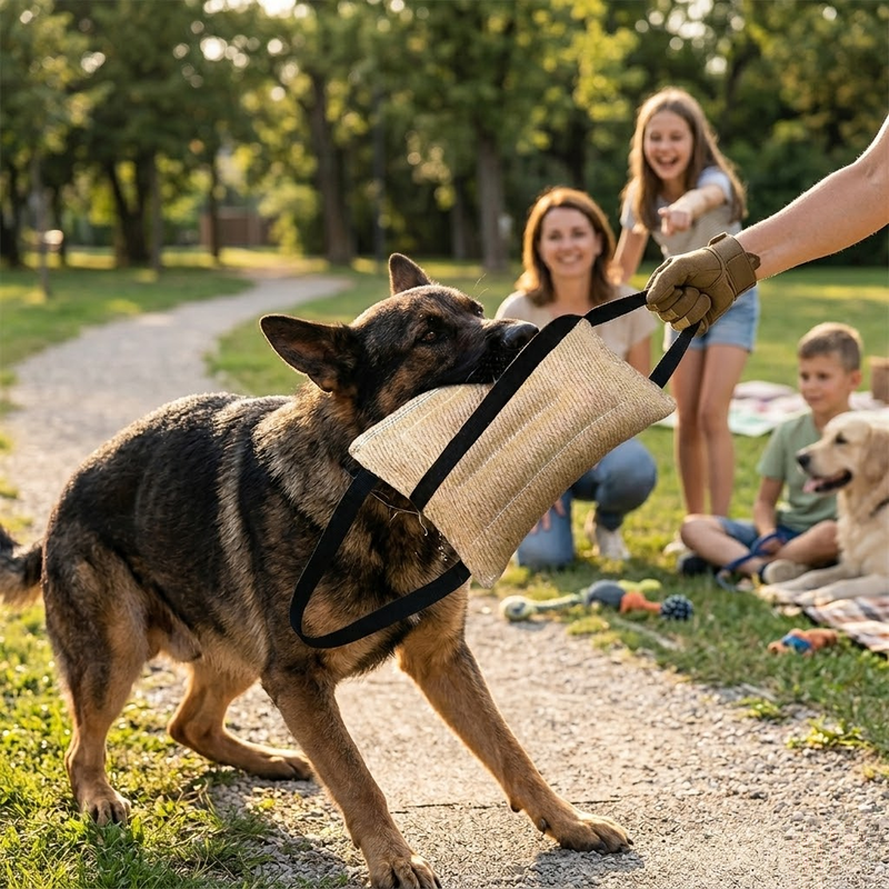 Professional Jute Dog Training Bite Tug