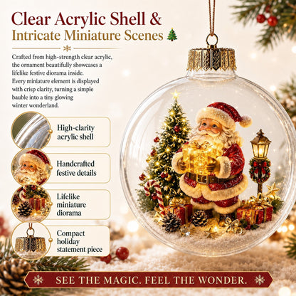 🔥 Buy 3 Get 2 FREE 🎄Glowing Christmas Diorama Ornament – A Tiny Winter World in the Palm of Your Hand👼