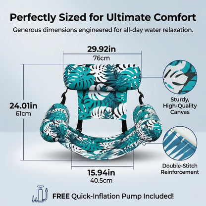 The Ultimate 4-in-1 Pool Float Chair (Free Pump Included)
