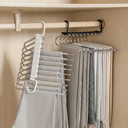 Home Multi-Layer Pants Rack – Foldable, Non-Slip & Heavy-Duty Stainless Steel