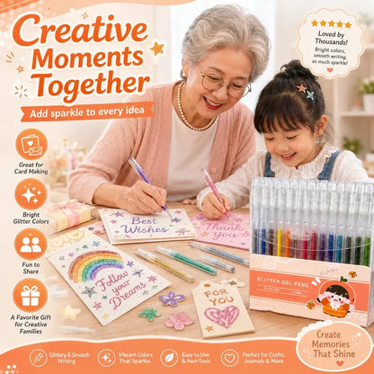 🔥 50% OFF! ✨ Make Anything Sparkle – Glitter Gel Pen Set 🎨
