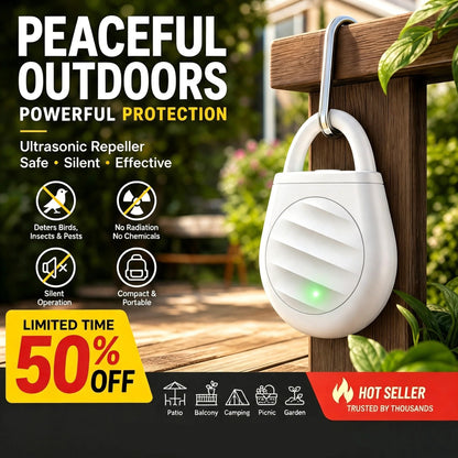 🔥 Buy 3 Get 2 FREE! 🦅 Scare Away Birds Without Harm – Portable Ultrasonic Bird Repellent Keychain