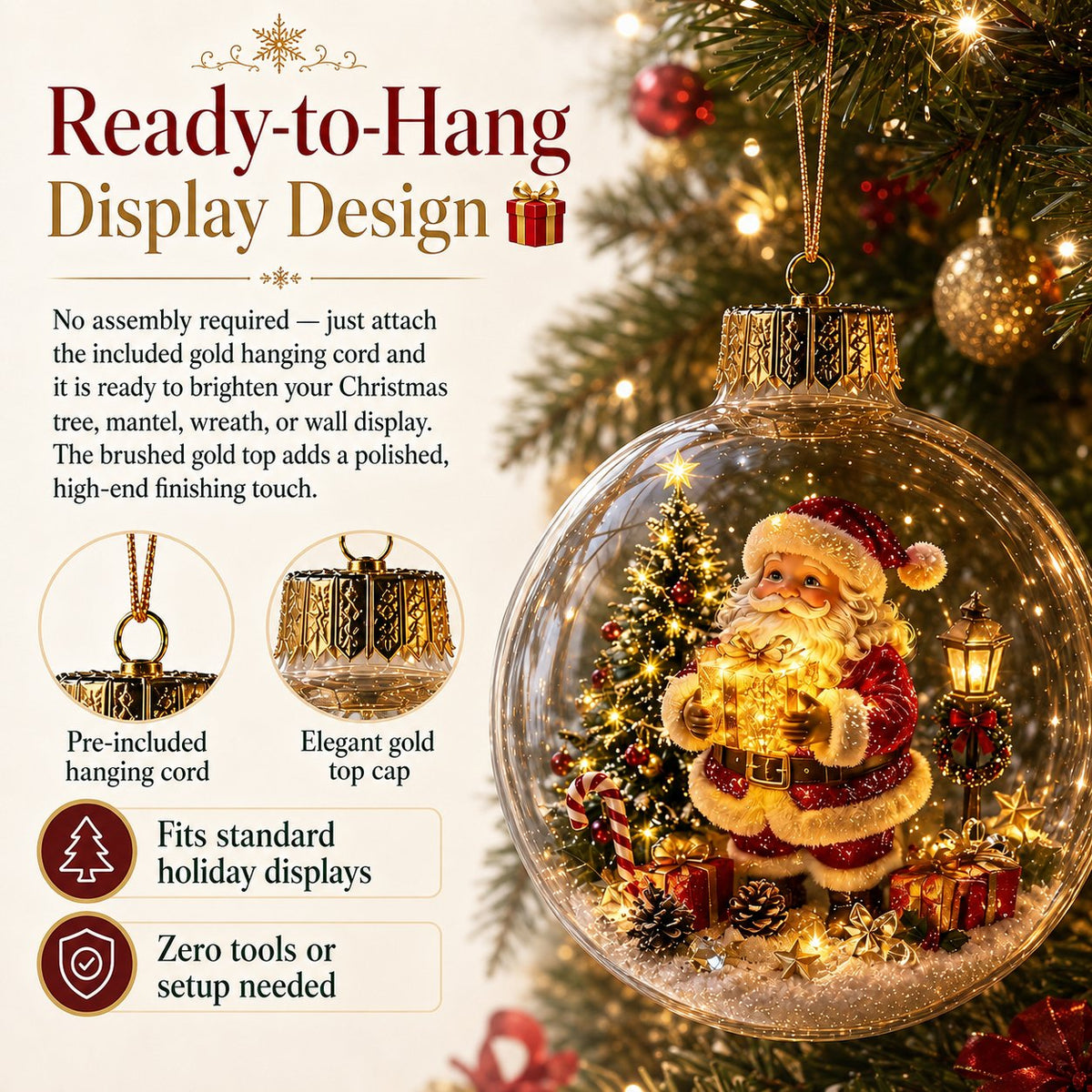 🔥 Buy 3 Get 2 FREE 🎄Glowing Christmas Diorama Ornament – A Tiny Winter World in the Palm of Your Hand👼