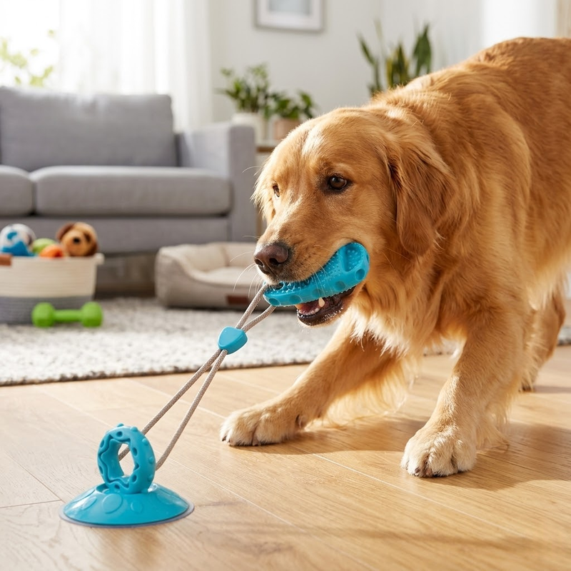 Interactive Suction Cup Dog Toy