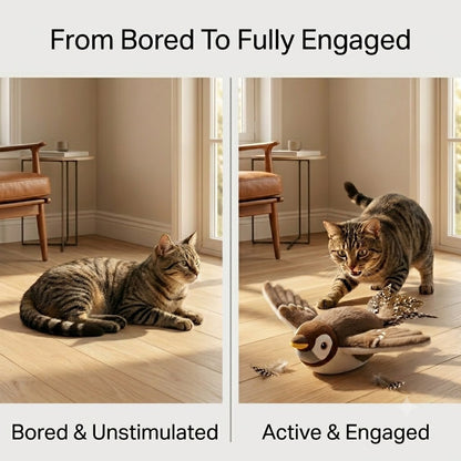 The Flapping Bird Toy That Keeps Indoor Cats Busy