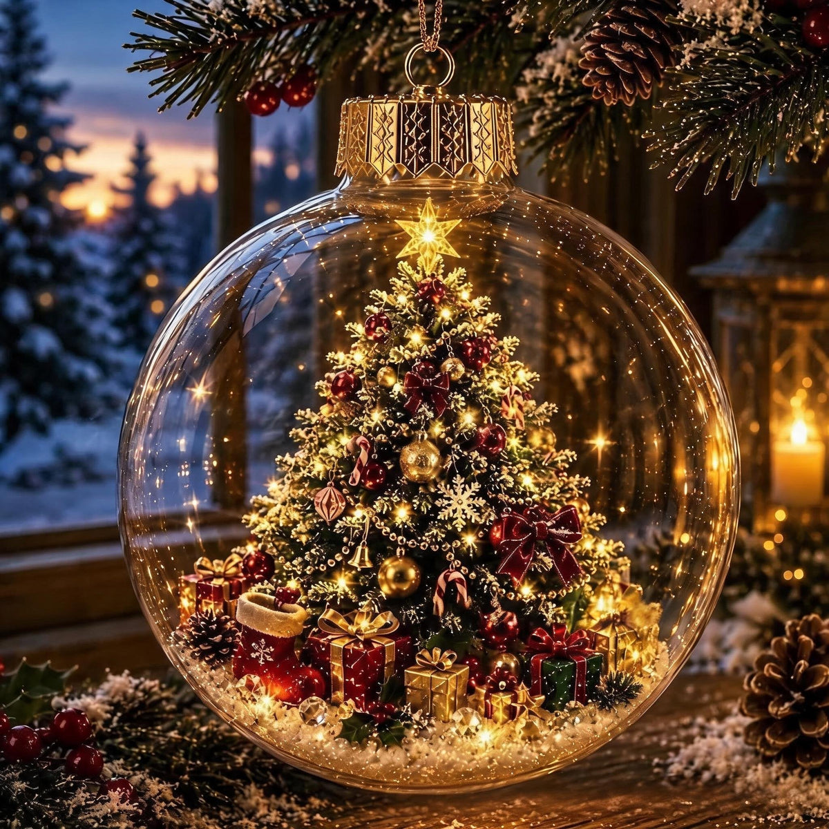🔥 Buy 3 Get 2 FREE 🎄Glowing Christmas Diorama Ornament – A Tiny Winter World in the Palm of Your Hand👼