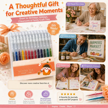 🔥 50% OFF! ✨ Make Anything Sparkle – Glitter Gel Pen Set 🎨
