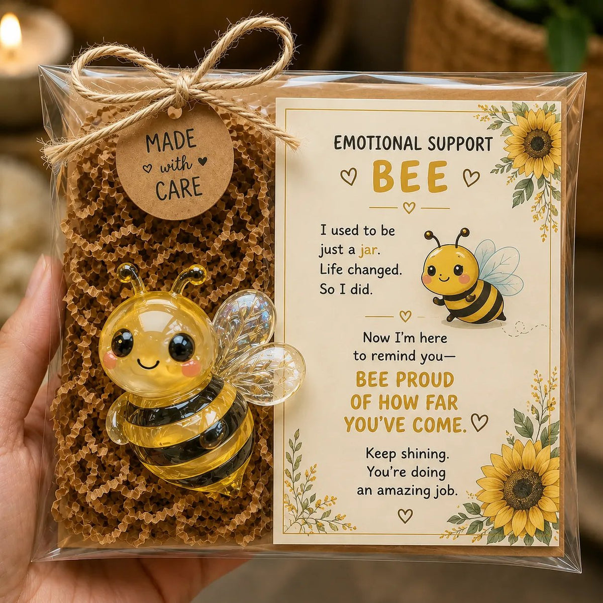 Emotional Support Glass Animal – Encouragement Card Included💌