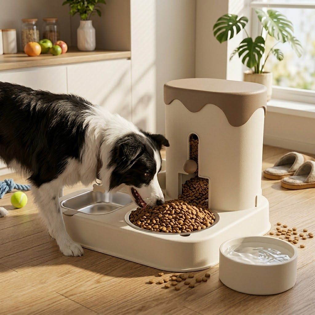 Integrated Dual-Function Pet Feeding Station