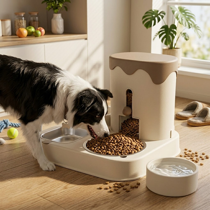Integrated Dual-Function Pet Feeding Station