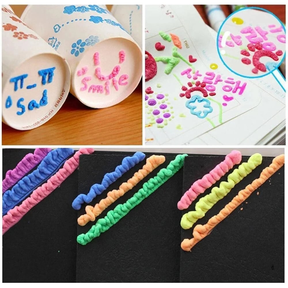 🎁 BUY 1, GET 1 FREE ✨ Magic Puffy Pens – Watch Your Drawings Puff Into 3D!