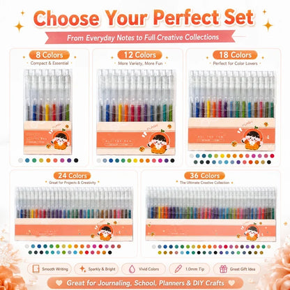 🔥 50% OFF! ✨ Make Anything Sparkle – Glitter Gel Pen Set 🎨