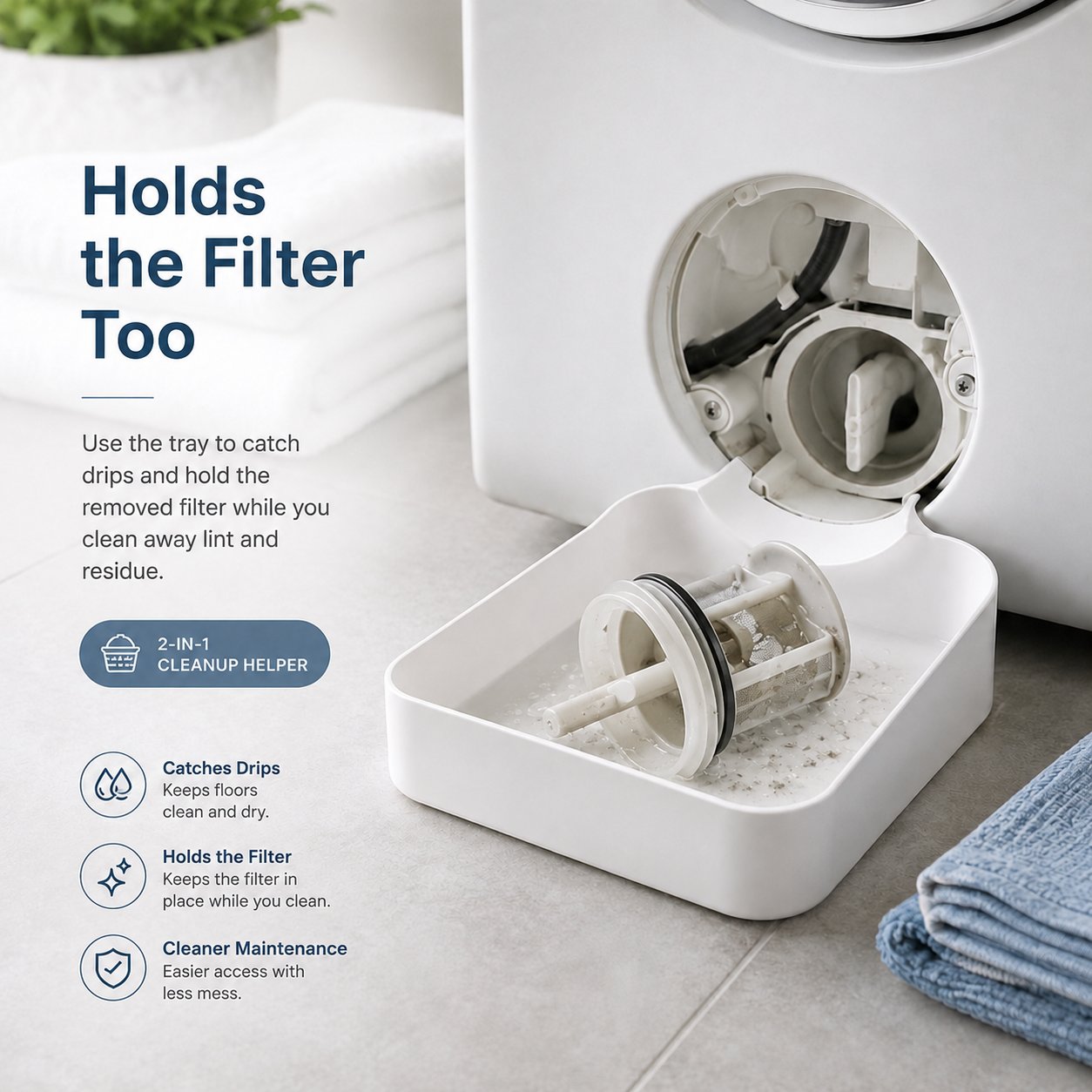 🚫 No More Messy Puddles! The Ultimate Washer Drain Tray (50% OFF Today) 💦
