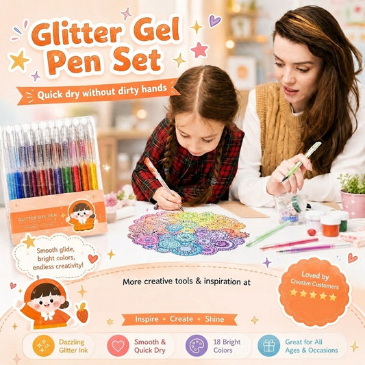🔥 50% OFF! ✨ Make Anything Sparkle – Glitter Gel Pen Set 🎨