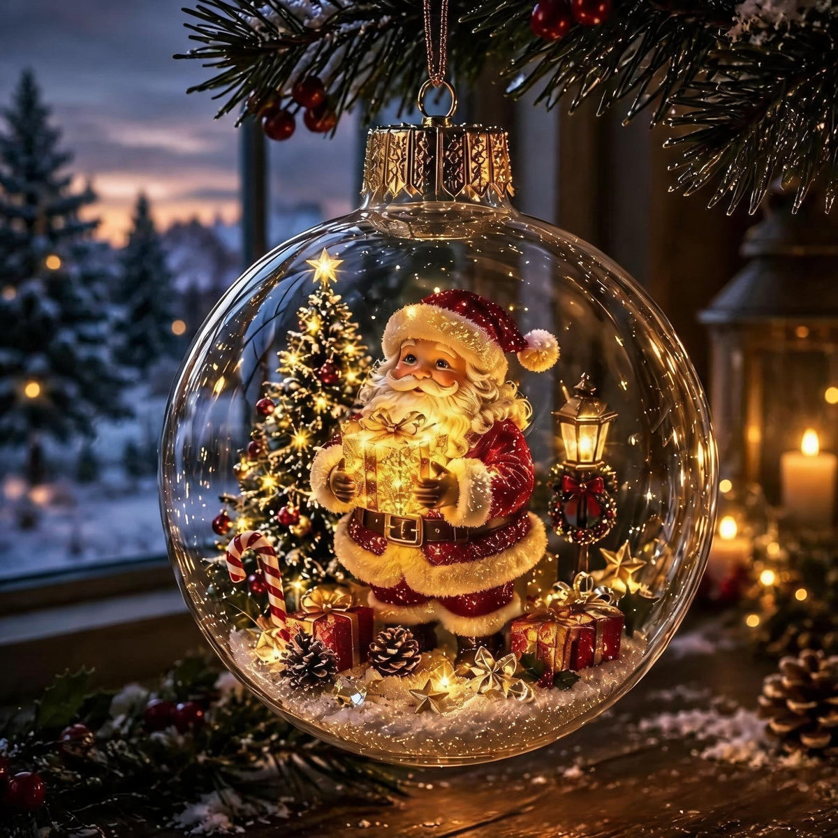 🔥 Buy 3 Get 2 FREE 🎄Glowing Christmas Diorama Ornament – A Tiny Winter World in the Palm of Your Hand👼
