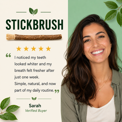 StickBrush Mint — Natural Miswak Toothbrush Stick