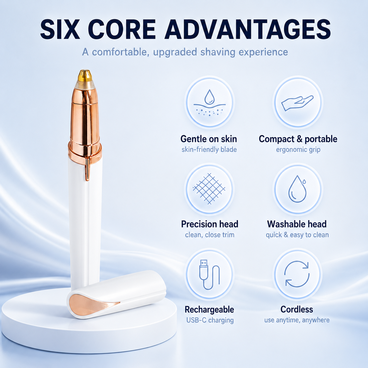 🔥 BUY 3 GET 2 FREE 🎁 | Premium 2-in-1 Facial Hair & Nose Trimmer ✨ | Precision Grooming Made Easy