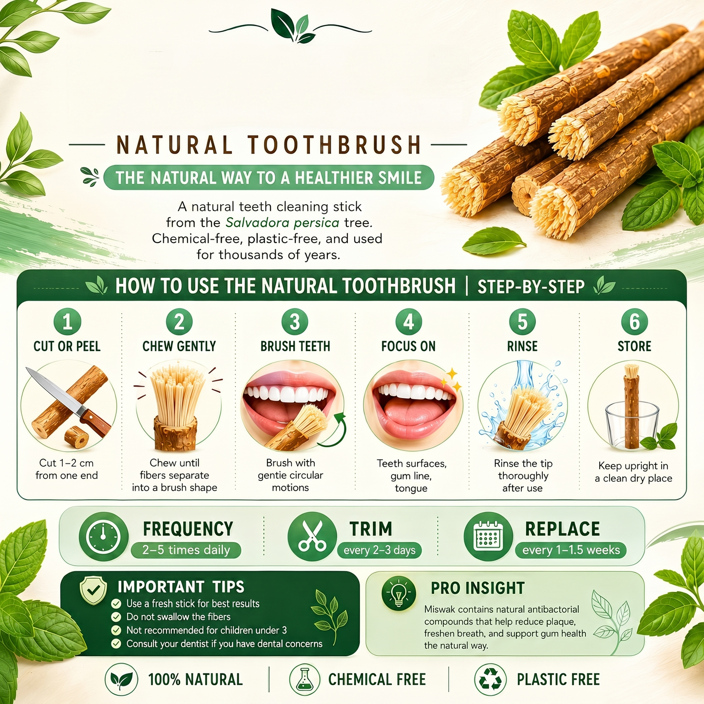 Natural Miswak Whitening Stick