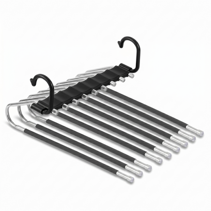 Home Multi-Layer Pants Rack – Foldable, Non-Slip & Heavy-Duty Stainless Steel