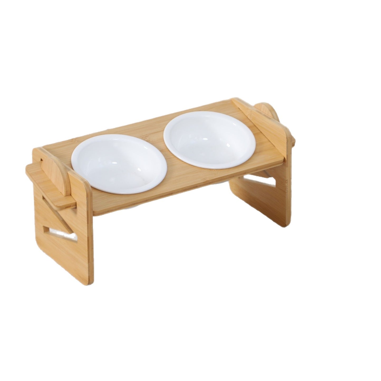 Elevated Bamboo Pet Feeder Station