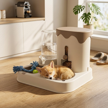 Integrated Dual-Function Pet Feeding Station