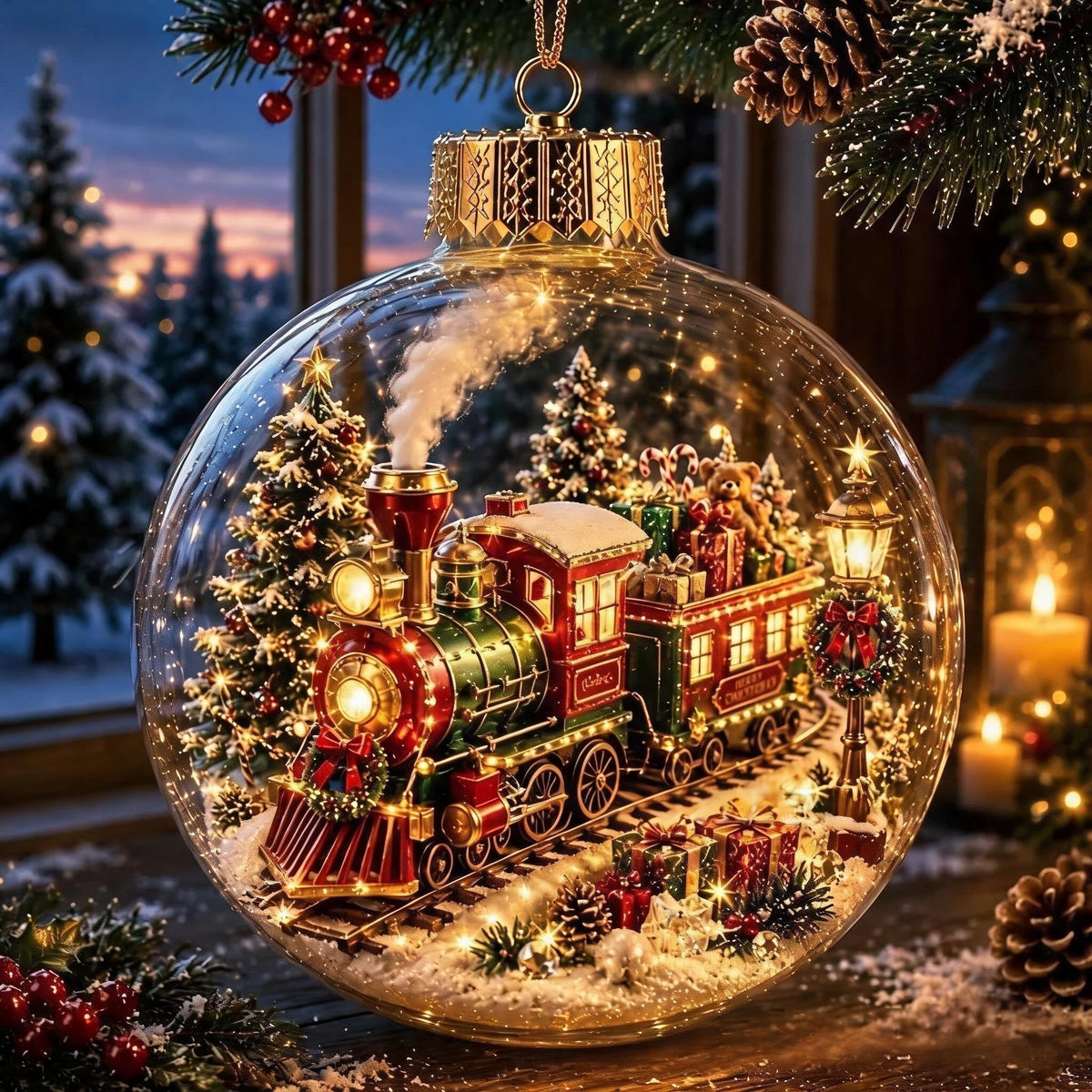 🔥 Buy 3 Get 2 FREE 🎄Glowing Christmas Diorama Ornament – A Tiny Winter World in the Palm of Your Hand👼