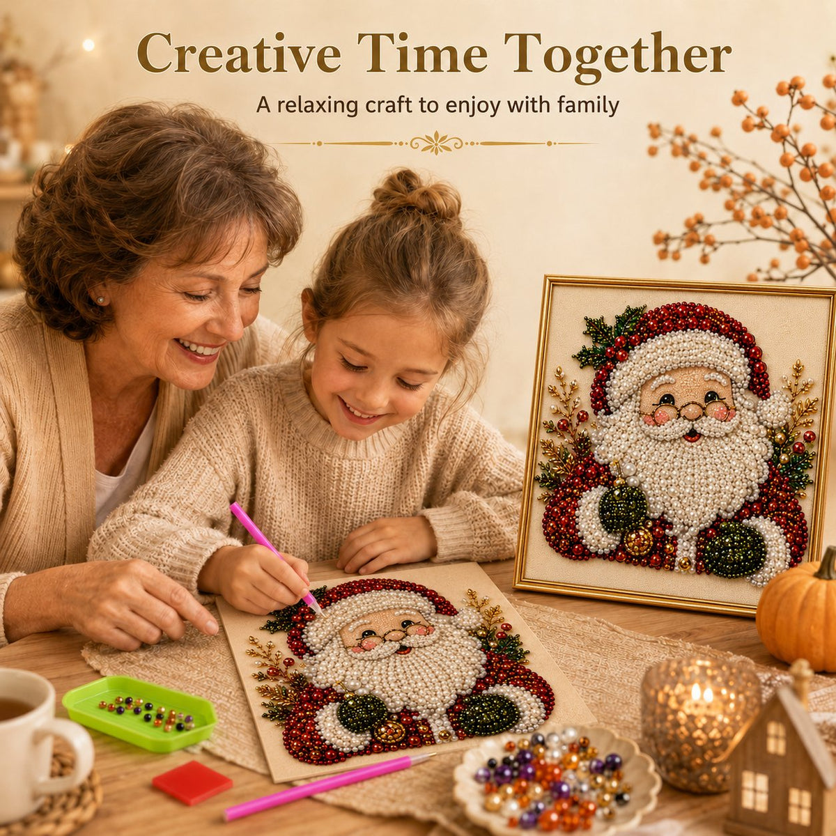 🔥Last Day 50% OFF🧘Relaxing & Beginner-Friendly - 🎨💎DIY Christmas Pearl Art Kit