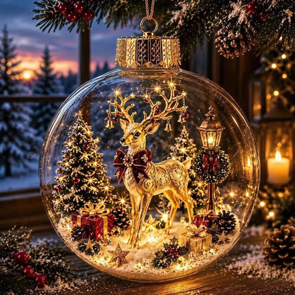 🔥 Buy 3 Get 2 FREE 🎄Glowing Christmas Diorama Ornament – A Tiny Winter World in the Palm of Your Hand👼