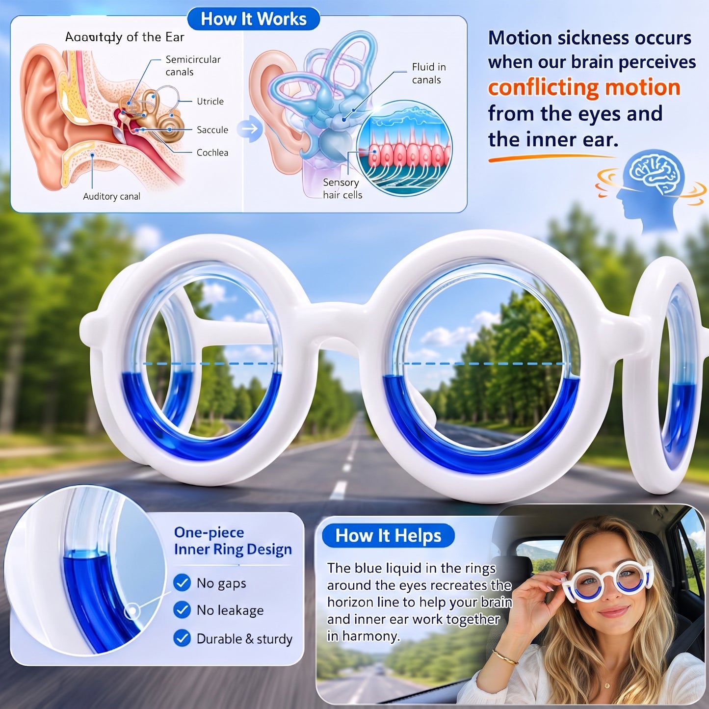 Anti-Motion Sickness Glasses