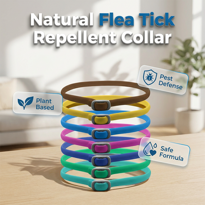 【🎁 BUY 2 GET 1 FREE】8-Month Natural Flea & Tick Collar 🌿 100% Plant-Based