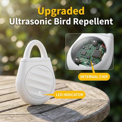 🔥 Buy 3 Get 2 FREE! 🦅 Scare Away Birds Without Harm – Portable Ultrasonic Bird Repellent Keychain