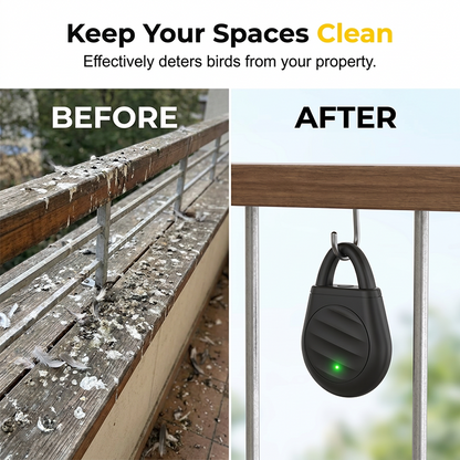 🔥 Buy 3 Get 2 FREE! 🦅 Scare Away Birds Without Harm – Portable Ultrasonic Bird Repellent Keychain