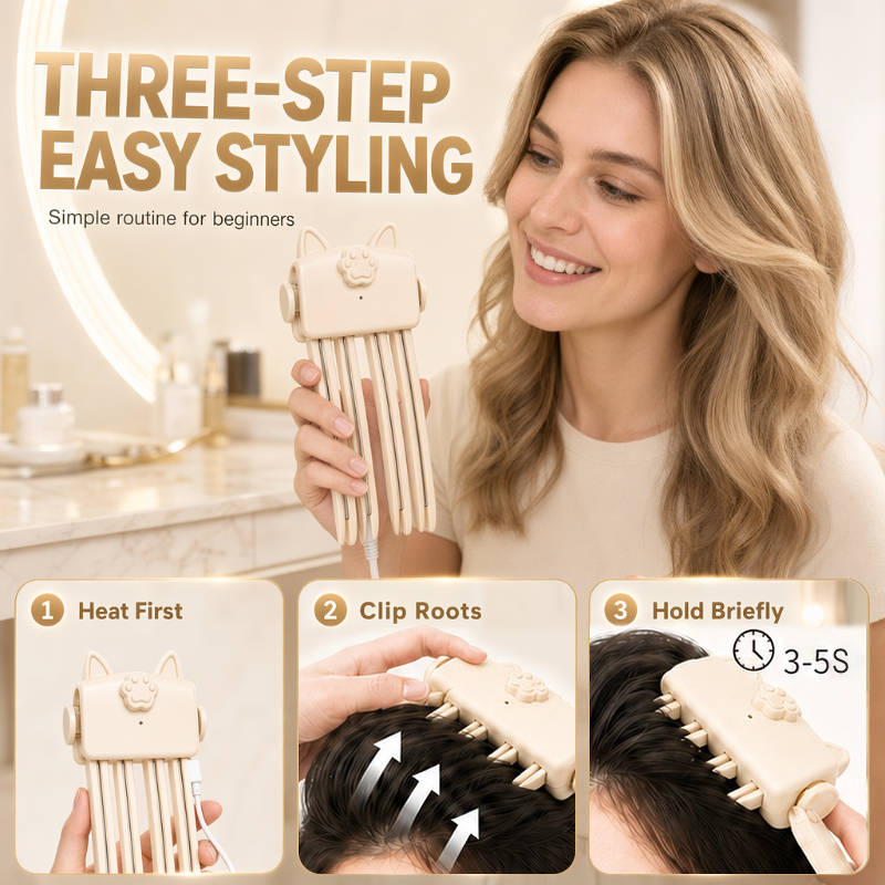 🎁 BUY 3 GET 2 FREE | Instant Root Volume ✨ Wireless Heated Lift Clip for Fine, Flat Hair