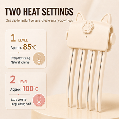 🎁 BUY 3 GET 2 FREE | Instant Root Volume ✨ Wireless Heated Lift Clip for Fine, Flat Hair