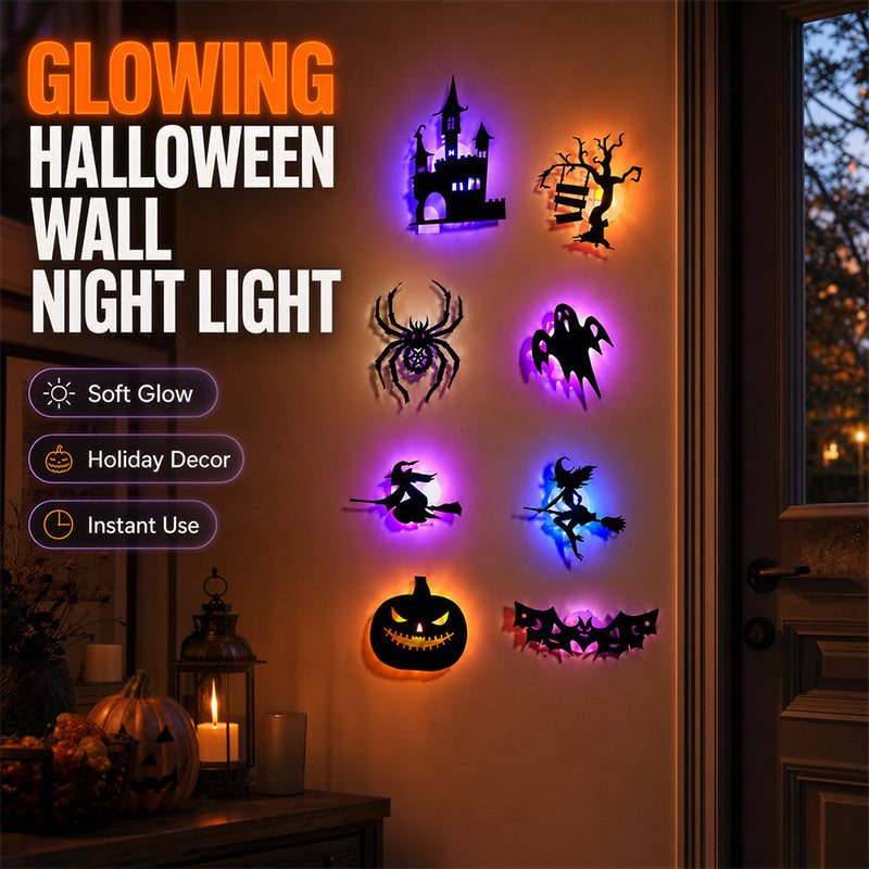 🔥  Buy 3 Get 2 FREE 🎃✨ Turn Any Room Into Halloween in Seconds! 👻 LED Glow Wall Stickers — Peel, Stick & Glow! 🕷️🌙