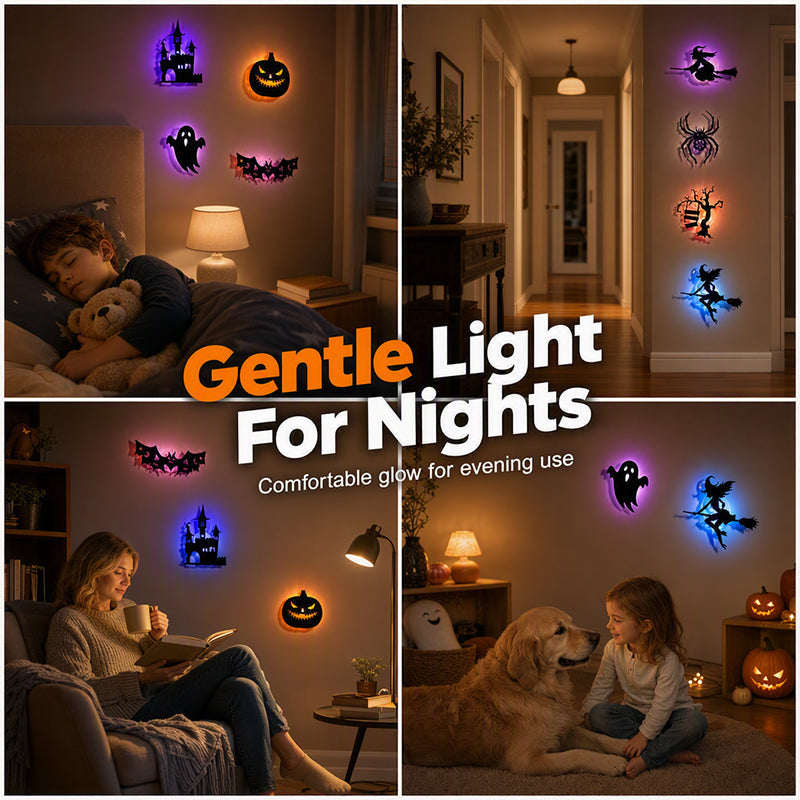🔥  Buy 3 Get 2 FREE 🎃✨ Turn Any Room Into Halloween in Seconds! 👻 LED Glow Wall Stickers — Peel, Stick & Glow! 🕷️🌙