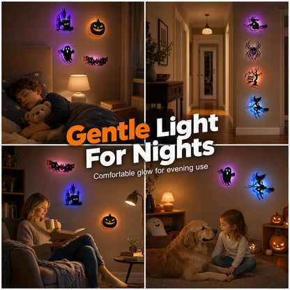 🔥  Buy 3 Get 2 FREE 🎃✨ Turn Any Room Into Halloween in Seconds! 👻 LED Glow Wall Stickers — Peel, Stick & Glow! 🕷️🌙