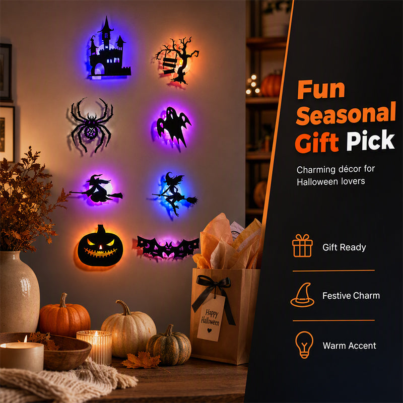 🔥  Buy 3 Get 2 FREE 🎃✨ Turn Any Room Into Halloween in Seconds! 👻 LED Glow Wall Stickers — Peel, Stick & Glow! 🕷️🌙