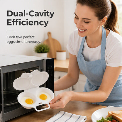 🎁 BUY 1 GET 1 FREE! Microwave Egg Poacher – 2 Eggs in Minutes, No Pan & Easy Cleanup 🍳⚡
